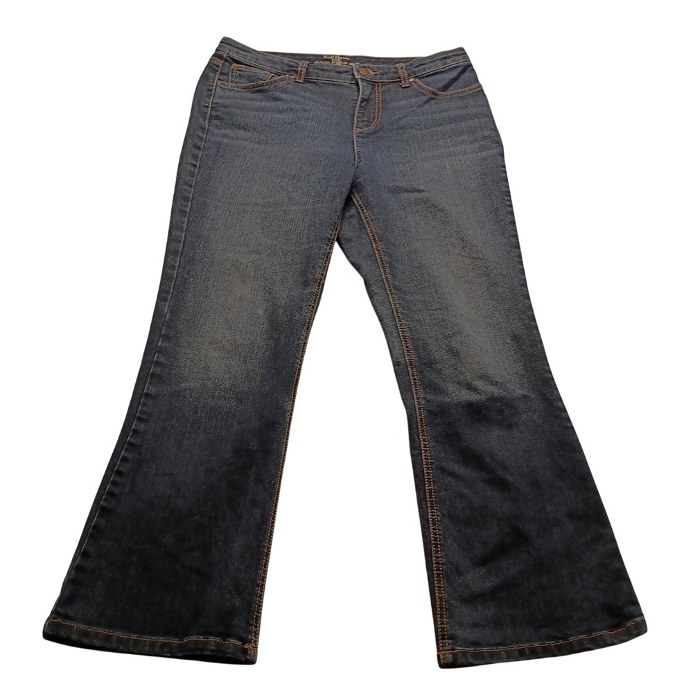 Ruff Hewn Petite Bootcut Jeans Dark Wash Blue Denim Mid Rise Five Pocket NWOT